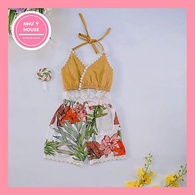 Set đi biển quần hoa Như Ý House - mặc đi biển đi chơi