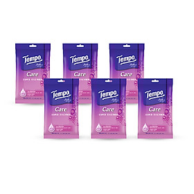 Combo 6 gói Khăn giấy ướt Tempo Care Wet Wipes (Gói 10 tờ)