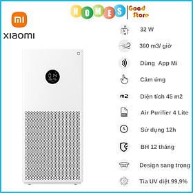 Mua Máy Lọc Không Khí XIAOMI Mi Air Purifier 4 Lite  Cảm Ứng Khử UV  Kết Nối App  Phù Hợp Không Gian 45 m2 - Hàng Chính Hãng