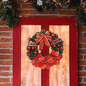 Artificial Christmas Wreath Flower Wreath Xmas Wreath for Door Wall Decor