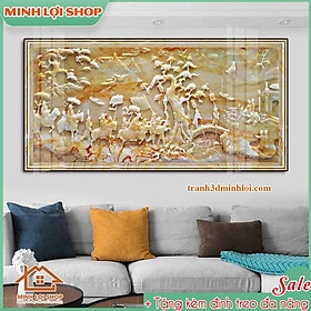 Mua Tranh tráng gương MDF cao cấp giả ngọc Việt Nam TẶNG KÈM ĐINH TREO ĐQ14