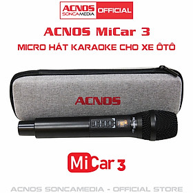 Micro hát karaoke cho xe ô tô ACNOS MiCar 3 [HÀNG CHÍNH HÃNG]