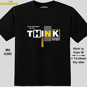 Think Outside The Box, mã G282. Áo thun siêu đẹp cho cả gia đình. Form unisex cho nam nữ, trẻ em, bé trai gái - Đen, vải thun lạnh - 3XL