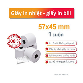 Mua CUỘN LẺ Giấy in nhiệt K57 - 57mm x 45mm  giấy in bill VAYO  số #1 Thái Lan - Hàng chính hãng