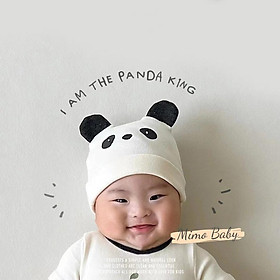 Set body chip cộc tay kèm mũ hình gấu panda đáng yêu cho bé QA22 Mimo Baby