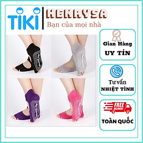 VỚ TẬP YOGA HỞ NGÓN ĐÍNH HẠT CHỐNG TRƯỢT ( Màu ngẫu nhiên) - HENRYSA