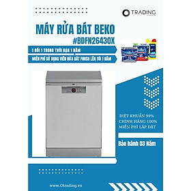 Máy rửa chén Beko BDFN26430X ,14 bộ - Hàng chính hãng