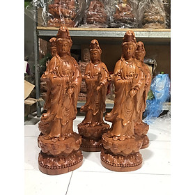 Mua Tượng phật bà quan thế âm bồ tát bằng gỗ hương kt 40×12×12cm