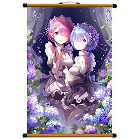 Tranh ảnh treo tường Re:Zero có khung nẹp ANIME MANGA