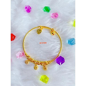 Vòng Nữ Lắc Hoa Văn Siêu Đẹp Vàng, Có Chỗ Giãn Vòng, Chất Liệu Tốt, Bền Màu, Thiết Kế Mẫu Đẹp