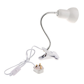 Flexible Reptile Lamp Holder E27 Light Bulb Clip Table Lamp Holder UK Plug
