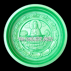 Mua Khuôn ép xôi  bánh in  khuôn trung thu hình tròn Phật Bà Quan Âm ngồi đài sen – Loại 22 cm - Mã số 1549