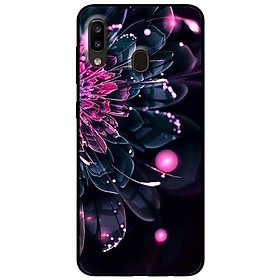 Ốp lưng in cho Samsung A20/ A30 Mẫu Mẫu Đơn Hồng Đen