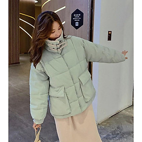  Có sẵn áo khoác phao nữ Hàn Quốc bông lông cừu cao cấp