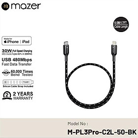 Mua Dây Cáp Mazer Infinite.LINK Pro 3 Mfi certified USB-C to1.25m - Hàng chính hãng