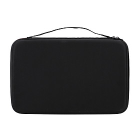 Hard Battery Organizer Storage Box Carrying Case Protective Bag Holder For AA AAA C D 9V Batteries - Black