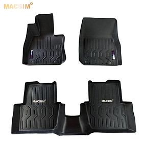 Thảm lót sàn xe ô tô Mazda CX3 màu đen trơn Nhãn hiệu Macsim chất liệu nhựa TPV cao cấp - 2 hàng ghế