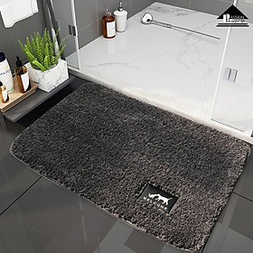 Mua Thảm Lau Chân Lông Cừu Mềm Mịn Trơn Siêu Thấm Màu Đơn Sắc Hiện Đại