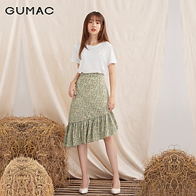 Chân váy nữ VA1039 GUMAC thiết kế lai lệch rã bèo