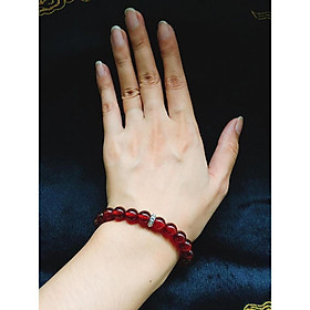 Vòng Tay Phong Thủy Đá Garnet Charm