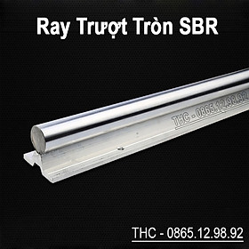 Thanh ray trượt tròn có đế SBR dài 1 mét phi 25mm