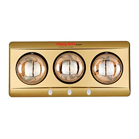 Đèn Sưởi Nhà Tắm 3 Bóng Hồng ngoại 825W, 3 Công tắc HappyGold LD833 - Hàng chính hãng