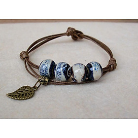 Vòng đeo tay Vintage Handmade Gốm sứ Màu