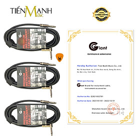 Dây Cáp Giant 2 Đầu 6ly Jack Line Kết Nối Tín Hiệu Đàn Guitar Ggiant ASC21 Cable Mono Phơ ra Amply 6 ly 6.35mm Giắc Rắc Hàng Chính Hãng - Kèm Móng Gẩy DreamMaker