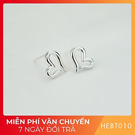 Bông hoa tai nữ bạc s925 cao cấp HEBT010 BH trọn đời