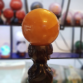 Mua Quả Cầu Phong Thủy Đá Thạch Anh Vàng Non Thiên Nhiên – DTB160