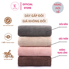 Mua Khăn tắm cao cấp Việt Thư  khăn tắm sợi microfiber ngoại nhập siêu mềm  siêu thấm  70x140 cm  320gr - Hàng Chính Hãng