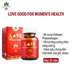 Viên Uống Sâm Ngọc Linh - Love Good For Women's Health Tăng Cường Sức Khoẻ , Đẹp Da Cho Nữ - Hộp 20 viên