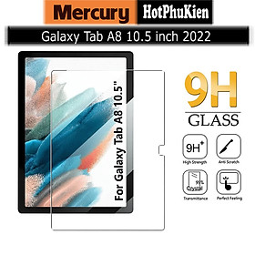 Miếng dán kính cường lực màn hình cho Samsung Galaxy Tab A8 10.5 inch 2022 (SM-X200 / X205 / X207) hiệu HOTCASE Mercury H+ Pro (Chống va đập, vát cạnh 2.5D, chống vân tay, mỏng 0.3mm, độ cứng 9H) - Hàng nhập khẩu