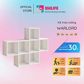 Kệ gỗ treo tường trang trí hiện đại SMLIFE Warlord  | Gỗ MDF dày 17mm chống ẩm | D80xR20xC60cm