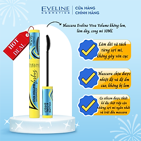 Hình ảnh Mascara Eveline Viva Volume không lem, làm dày, cong mi 10ML