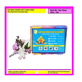 Mua Set 1 Kí Bao Rác Tự Hủy Sinh Học - Phân Hủy Sinh Học - Dạng Cuộn - 3 Size - Túi 3 MÀU / Set 1 Kilogram Of Bio-degradable Trash Bags - In Rolls - 3 Sizes - MIXED COLORS