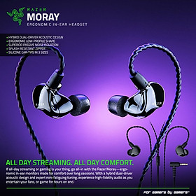 Tai nghe có dây nhét tai Razer Moray-Ergonomic In-ear Monitor for All-day Streaming_Mới, hàng chính hãng