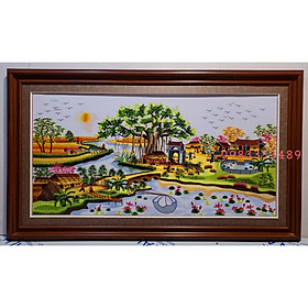 Mua TRANH THÊU -LÀNG QUÊ THANH BÌNH ( KT82*142)