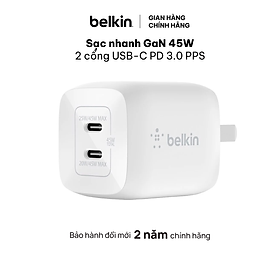 Mua Sạc BOOST↑CHARGE PRO 45W 2 cổng USB-C  PD 3.0 PPS GaN - Hàng chính hãng