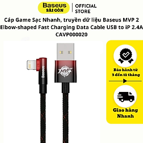 Mua Cáp Game Sạc Nhanh  truyền dữ liệu Baseus MVP 2 Elbow-shaped Fast Charging Data Cable USB to iP 2.4A CAVP000020- Hàng chính hãng