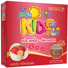 Lốc nước yến cho bé Nunest Kid vị Dâu/Chuối (6 lọ x 70ml)