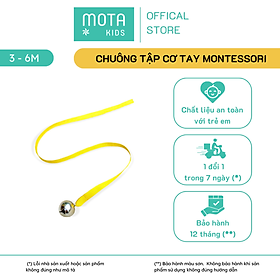 Đồ chơi chuông tập cơ tay cho bé 3-6 tháng Montessori Mota - Hỗ trợ phát triển vận động - Hàng chính hãng