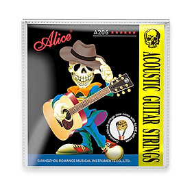 Bộ 6 Dây Đàn Guitar Acoustic Alice A206, AW432, AW436 AWR47