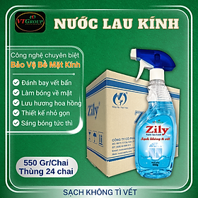 Mua Lau kính Zily - Sạch không tì vết - hương hoa hồng - 24 chai/thùng ( Tặng 1 Lau Sàn Rick 1Kg )
