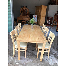 Mua Bộ bàn ăn 4ghế và 6ghế mặt bàn (gỗ cao su.)