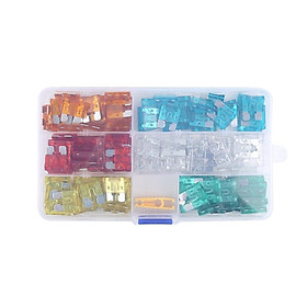 Bộ 120 Cái Cầu Chì Các Loại Xe Ô Tô Xe Tải size M dài 19x18mm (Loại 51015202530A)
