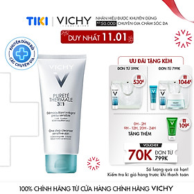 Sữa Rửa Mặt Tẩy Trang 3 Tác Dụng - Purete Thermale One Step Cleanser (3 In 1) Vichy 200ml - 100703307