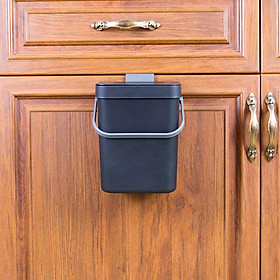 Hình ảnh Modern Waste Rubbish Bin Wall Mounted Office Kitchen Trash Can Lid - Medium