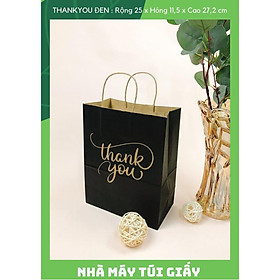 Mua SET 50 Túi giấy đựng quà Thankyou Đen Size M đựng quà