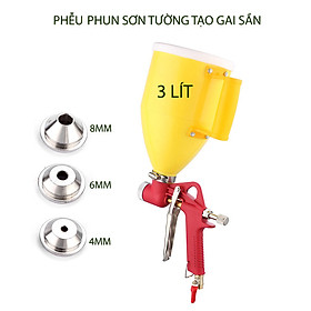 Mua Phễu phun gai sần phun giả đá  phun sơn phủ tạo sần bằng hợp kim nhôm  bình nhựa ABS 3 lít